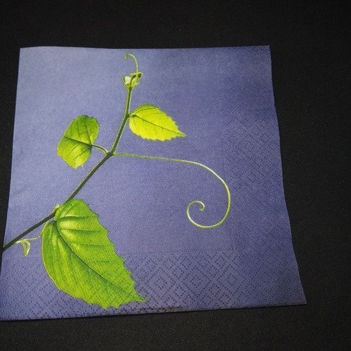 Serviette papier/napkin  " jeunes feuilles" 