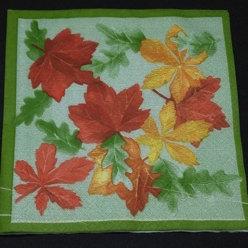 Serviette papier/napkin "feuillage d'automne" 