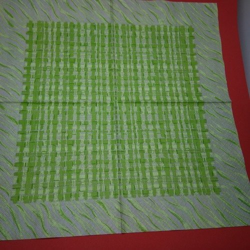 Serviette papier/napkin  "voyage en asie, tissage bambou" 