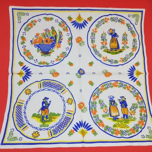 Serviette papier/napkin   "faïence de quimper" 