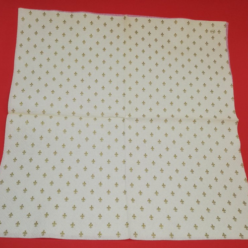 Serviette papier/napkin  "décor fleurs de lys" 