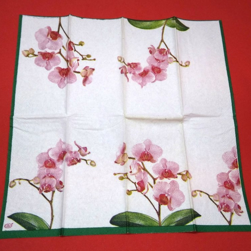 Mouchoir en papier "orchidées" 