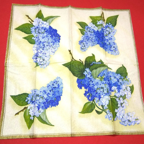 Mouchoir en papier "lilas bleu" 