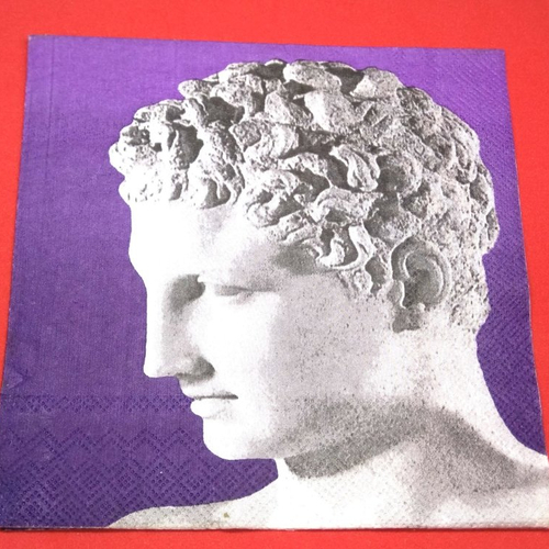 Serviette papier/napkin  "sculpture greco-romaine" 