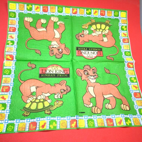 Serviette papier/napkin: enfant  "simba le roi lion" 