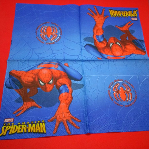 Serviette papier/napkin: enfant  "spider-man" 
