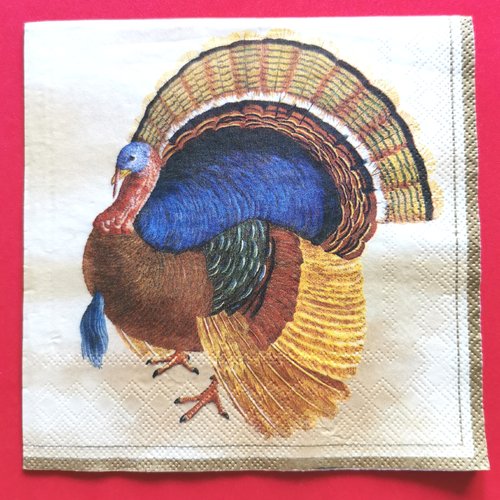 Serviette papier/napkin : "dindons"