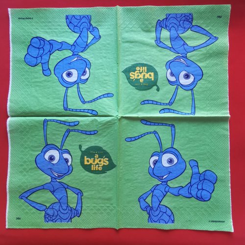 Serviette papier/napkin : "crickets"