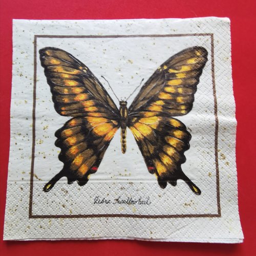 Serviette papier/napkin : "papillons"