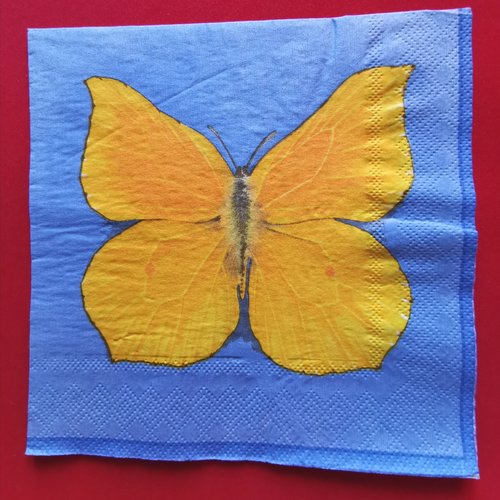 Serviette papier/napkin : "papillons"