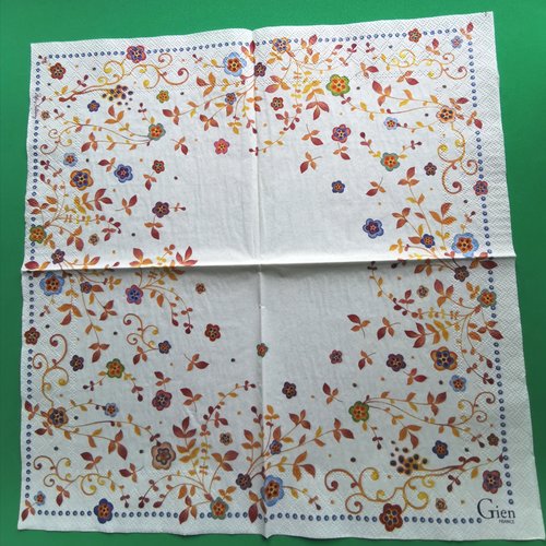 Serviette papier/napkin: faïencerie gien france "colette"