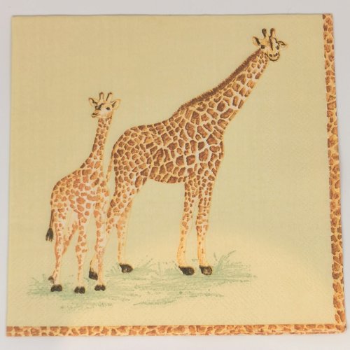 Serviette papier/napkin : "girafes, girafeau"