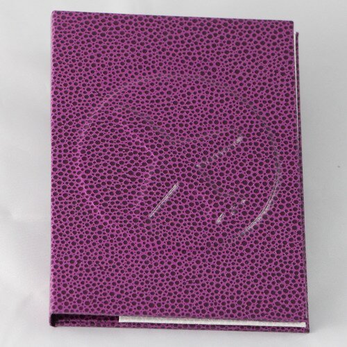 Protège passeport en simili cuir violet et blanc 