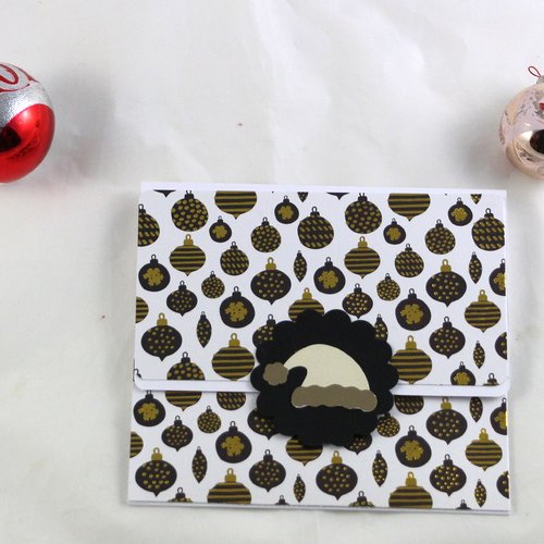 Pochette chèque billet cadeau, pochette joyeux noël, noël