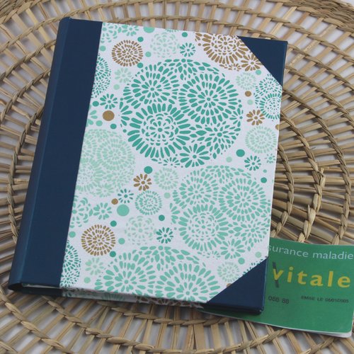 Étui rangement papiers santé, porte ordonnances, papier ordonnances ,ordonnancier, carte vitale, santé, pharmacie, dossier médical