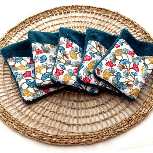 Lot de 5 lingettes débarbouillettes
