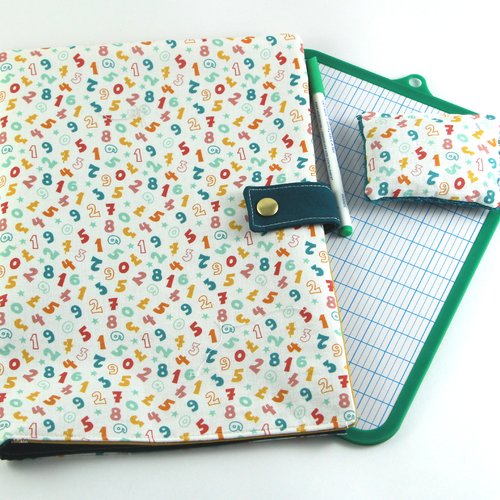 Malette ardoise, pochette écolier, pochette ardoise, écolier, feutres effaçables, écritures sur tableau
