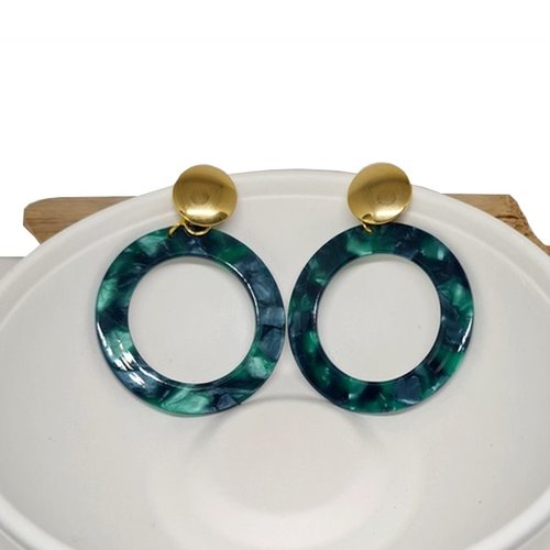 Boucles D'oreilles Créoles Clips Pour Oreilles Non Percées Plaqué