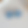 Boucles d'oreilles dormeuse acier inoxydable argenté cabochon verre rose bleue