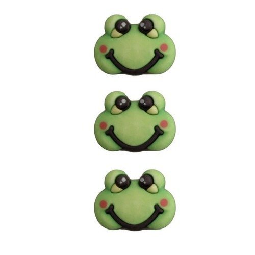 3 boutons fantaisies scrapbooking décoration grenouille enfant