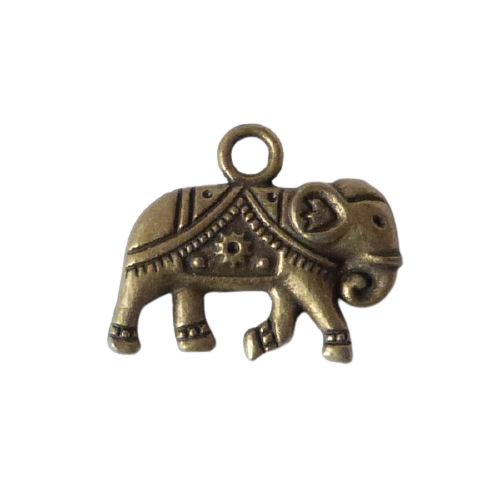 4 breloques fabrication bijoux couleur bronze 2 x 1.7 cm elephant e