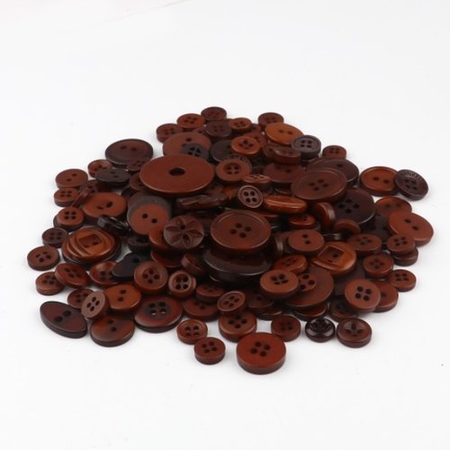 100 boutons en mélange 8 à 30 mm cm couture scrapbooking marron