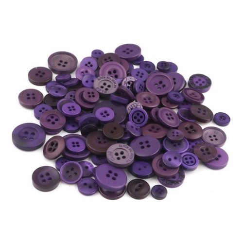 100 boutons en mélange 8 à 30 mm cm couture scrapbooking violet
