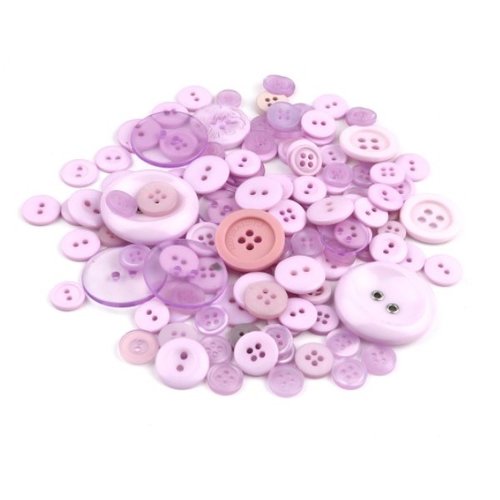 100 boutons en mélange 8 à 30 mm cm couture scrapbooking mauve rose