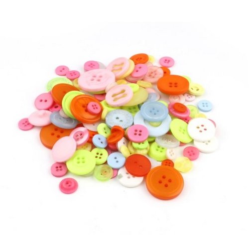 100 boutons en mélange 8 à 30 mm cm couture scrapbooking pastel