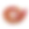 Fil de 100 perles ronde en verre peint fabrication bijoux 8 mm  jaune orange x