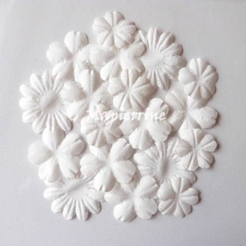 24 fleurs blossom en papier scrapbooking décoration dovecraft white
