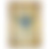 1 feuille de papier de riz 22,5 x 32 cm découpage collage paper designs fleur bleu papillon vintage 0340