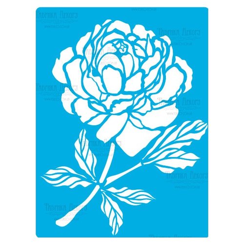 Pochoir plastique souple réutilisable fabrika décoru fleur la rose 389