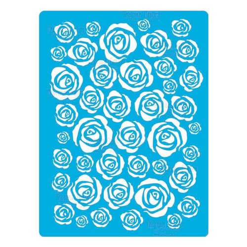 Pochoir plastique souple réutilisable fabrika décoru rose 187