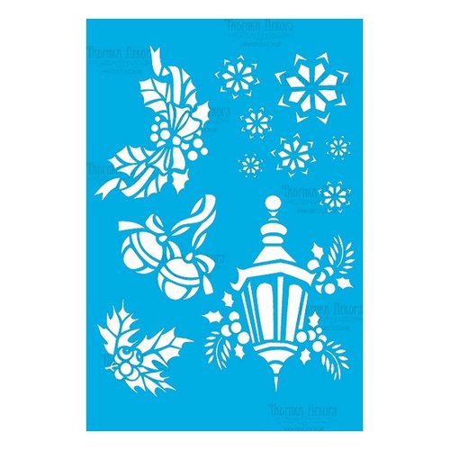 Pochoir plastique souple réutilisable fabrika décoru decoration de noel 301