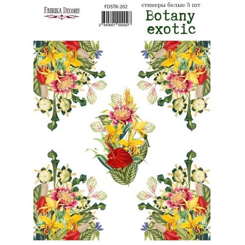 Stickers fantaisies couleur fabrika décoru botany exotic 202