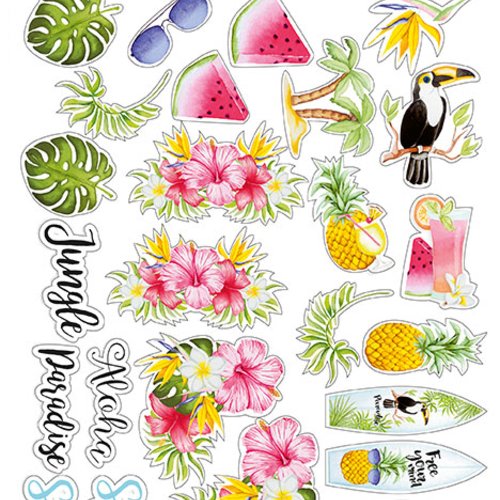 Stickers fantaisies couleur fabrika décoru tropical paradise 016