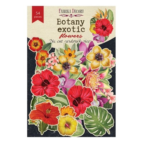 Die cuts motifs découpés scrapbooking fabrika décoru 54 pièces botany exotic flowers
