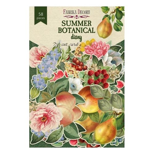 Die cuts motifs découpés scrapbooking fabrika décoru 58 pièces summer botanical diary