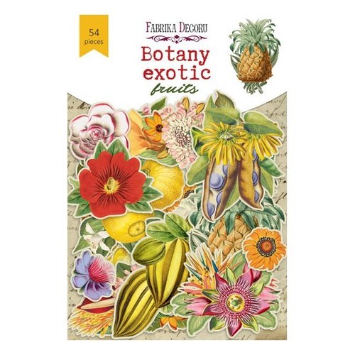 Die cuts motifs découpés scrapbooking fabrika décoru 54 pièces botany exotic fruits