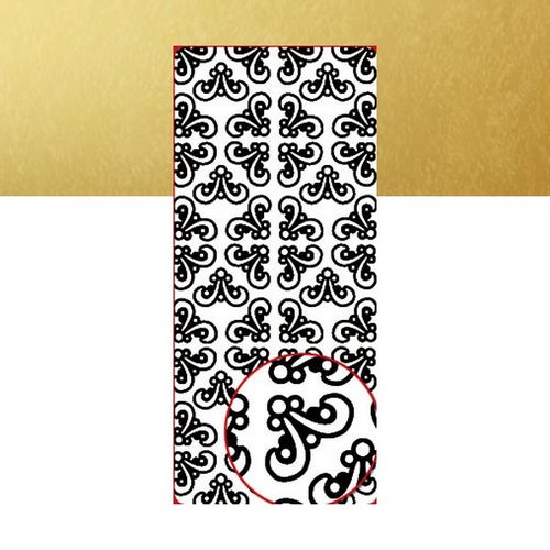 1 planche de stickers autocollants peel off doré motifs decoration 6755