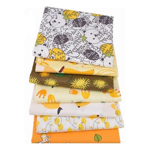 7 coupons tissu assortis patchwork coton couture 20 x 25 cm enfant wx150