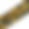 Fil de perles ronde en pierre naturelle 6 / 8 mm oeil de tigre jaune noir