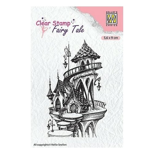 Tampon transparent clear stamp scrapbooking nellie s choice chateau 010