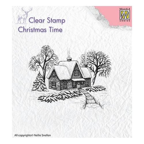 Tampon transparent clear stamp scrapbooking nellie s choice scene d hiver 019