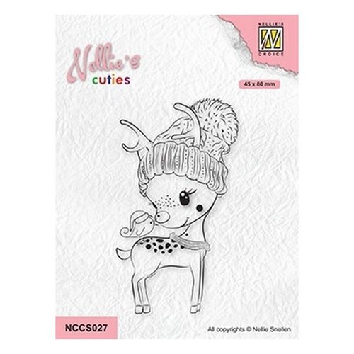 Tampon transparent clear stamp scrapbooking nellie s choice girafe oiseau 027