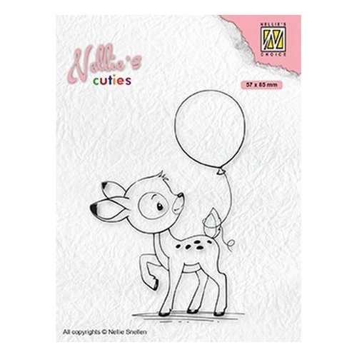 Tampon transparent clear stamp scrapbooking nellie s choice girafe ballon 008