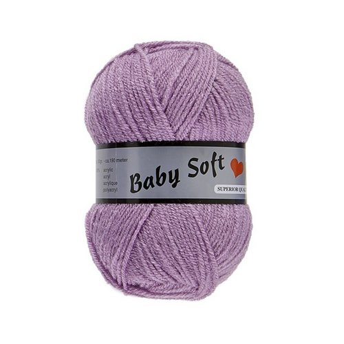 1 pelote de laine acrylique 50 g lammy baby soft mauve 064