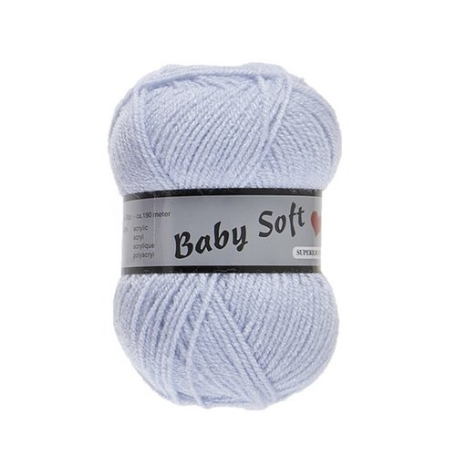 1 pelote de laine acrylique 50 g lammy baby soft bleu 011