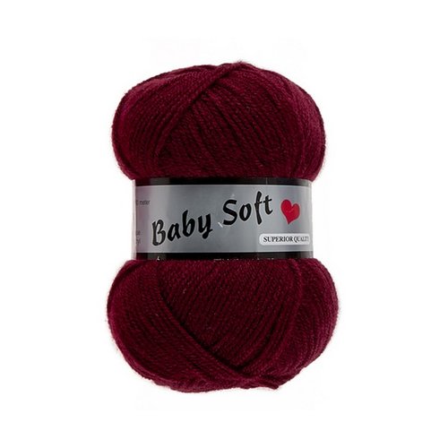 1 pelote de laine acrylique 50 g lammy baby soft bordeaux 042